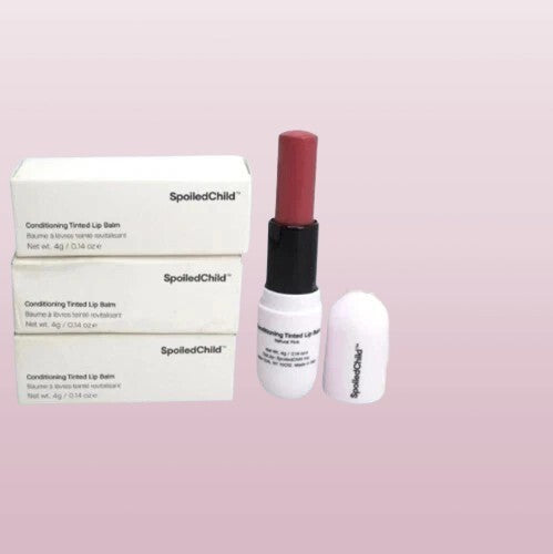 Natural Pink Tinted Lip Balm Set - Moisturizing Conditioning 3 Pieces