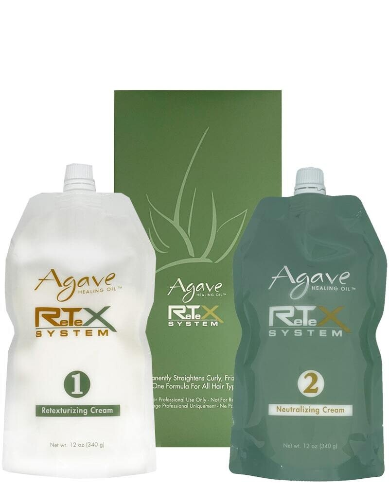 Agave Retex Hair Straightening Kit - Permanent Frizz Control & Shine