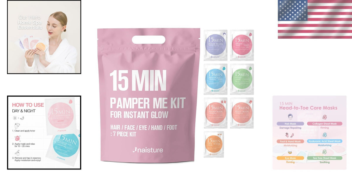 7-Piece Korean Spa Gift Set for Relaxation and Self-Care