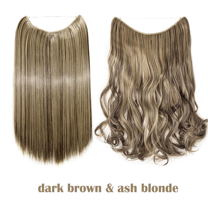 Hair Extensions with Elastic Band & Miracle Ring - Thick, Real Hair