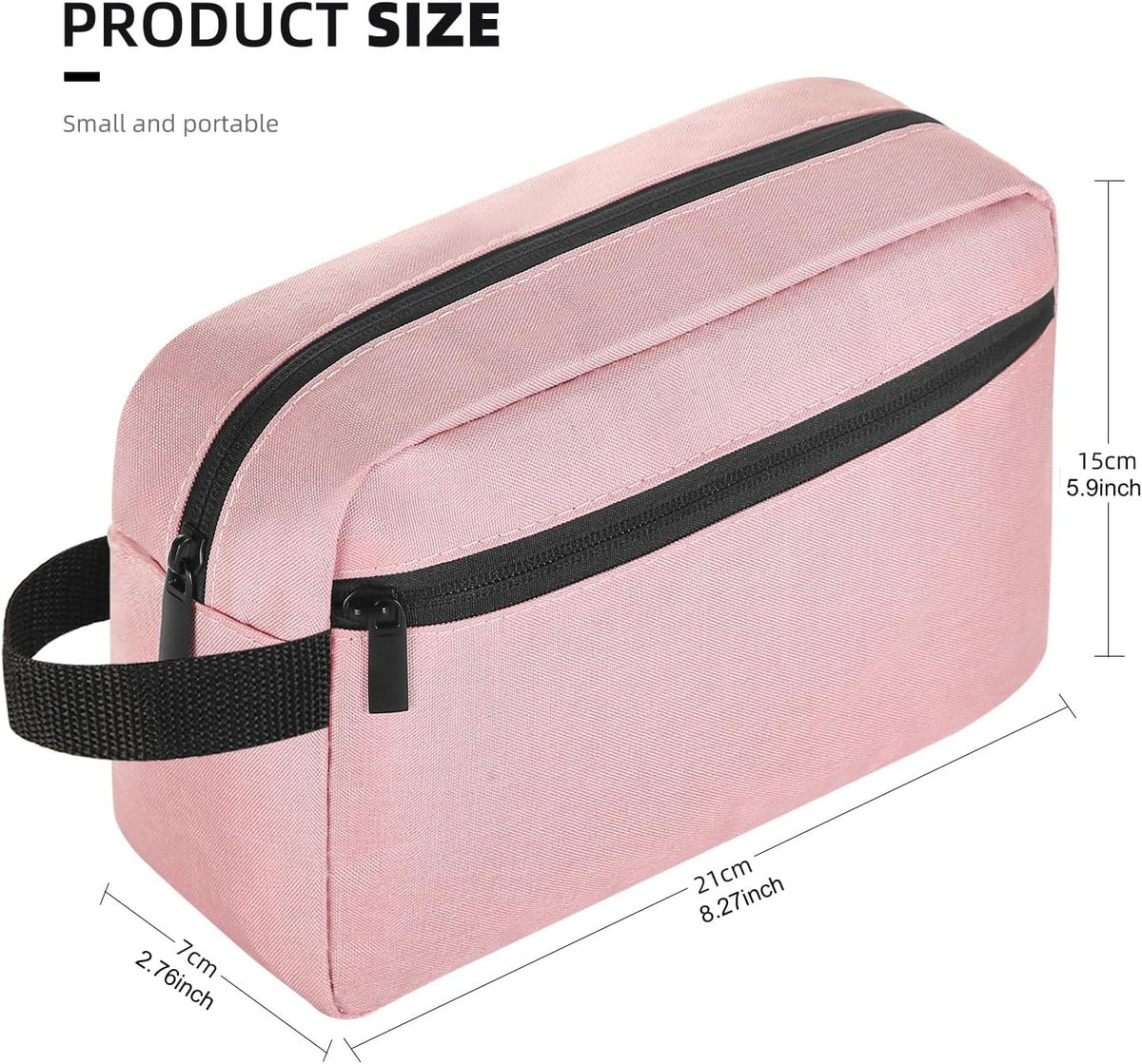 Travel Toiletry Bag for Women & Men Hanging Cosmetic Organizer Pink