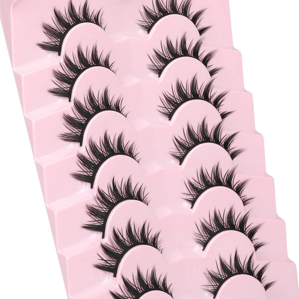 False Eyelashes Doll Dramatic Pink - Reusable Manga Anime Lashes