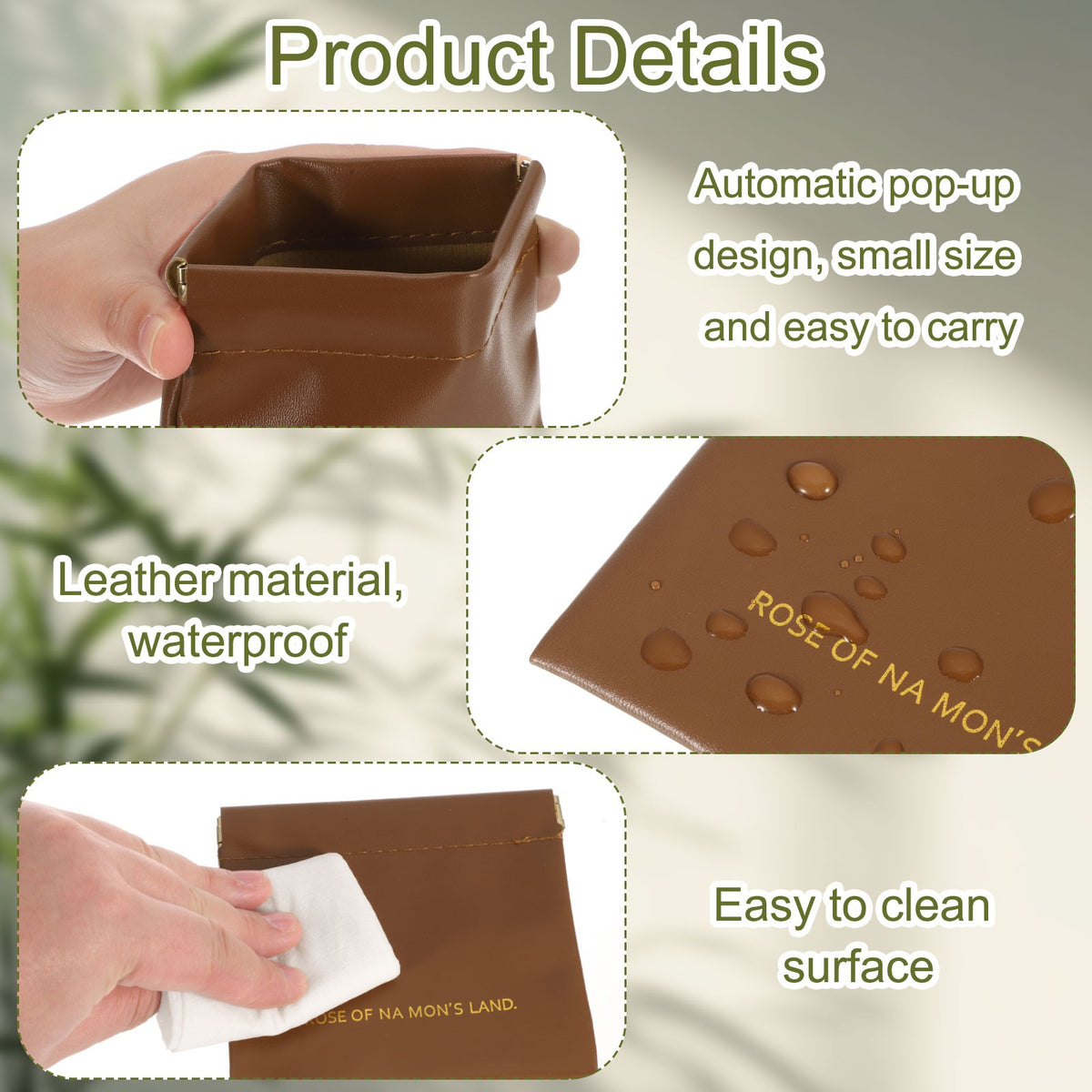 Mini Makeup Bags Set - 4 Small Self-Closing Cosmetic Pouches for Purse