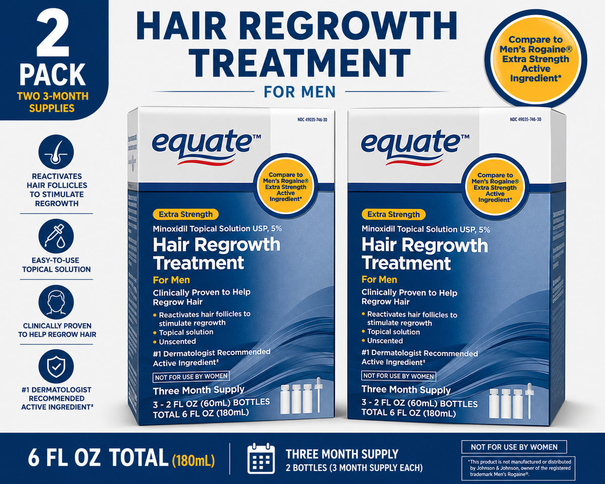 5% Minoxidil Topical Solution Men Hair Regrowth - 6 fl oz