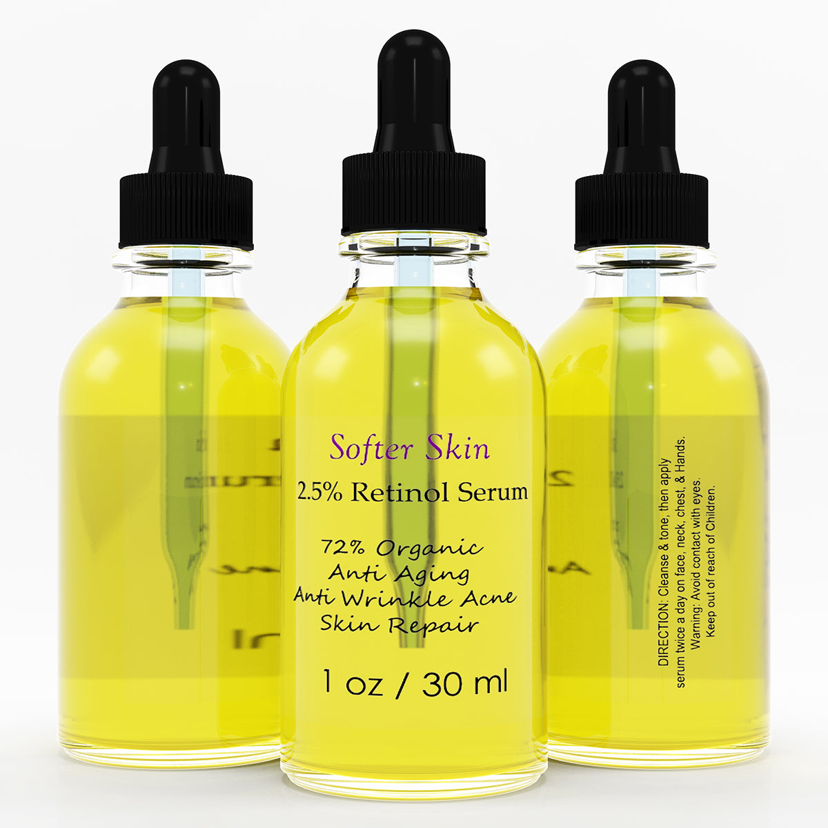 Retinol 2.5% Serum with Hyaluronic Acid - Anti-Aging Skin Treatment