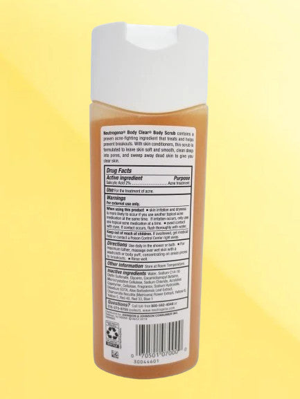 NEUTROGENA BODY CLEAR SCRUB ACNE TREATMENT 8.5 OZ LOT OF 2