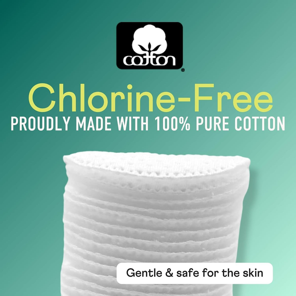 Re-closable Bag of 80 Exfoliating Cotton Rounds for Makeup Removal