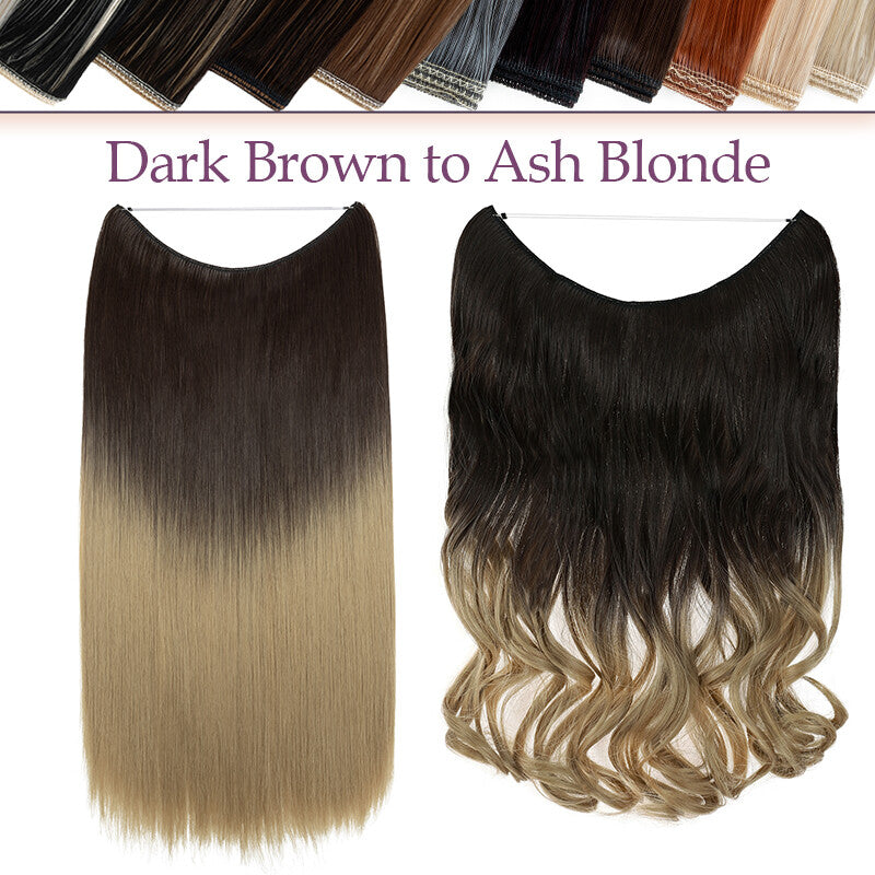 Natural Real Hair Extensions Wire-In Thick Wavy or Straight 20-24 Inch