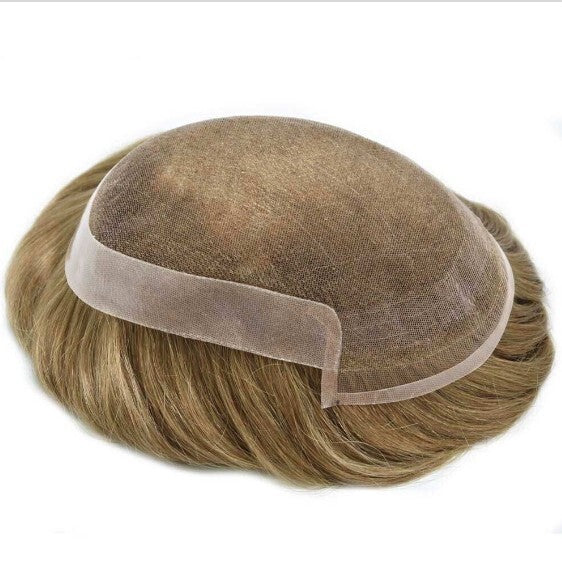 French Lace Front Mens Hair Replacement System Human Hair Toupee