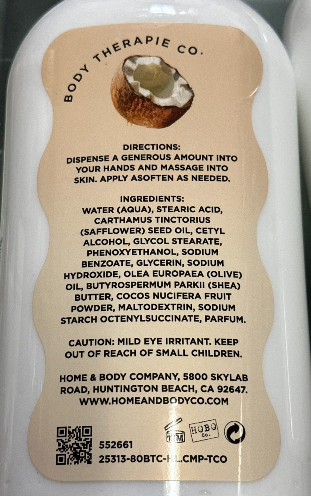 Coconut Milk Body Lotion - Toasted Coconut Scent (2-Pack)