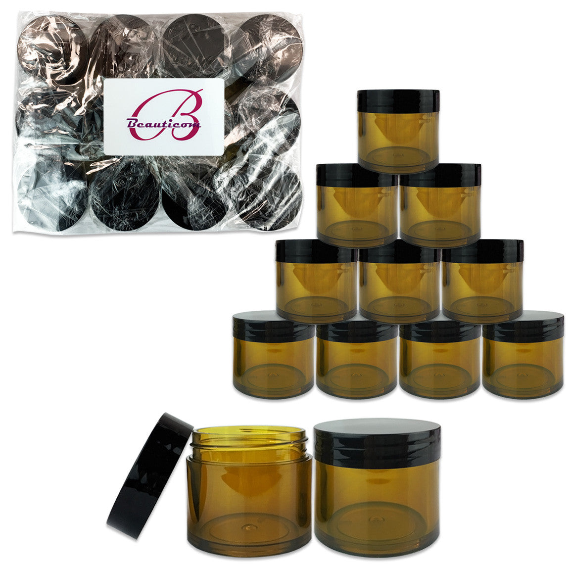 12 Pcs 30g Acrylic Sample Jars BPA Free for Cosmetics, Food & Art Storage