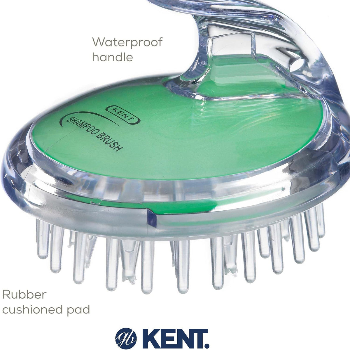 Scalp Scrubber Hair Brush with 42 Rubber Bristles for Exfoliation & Massage