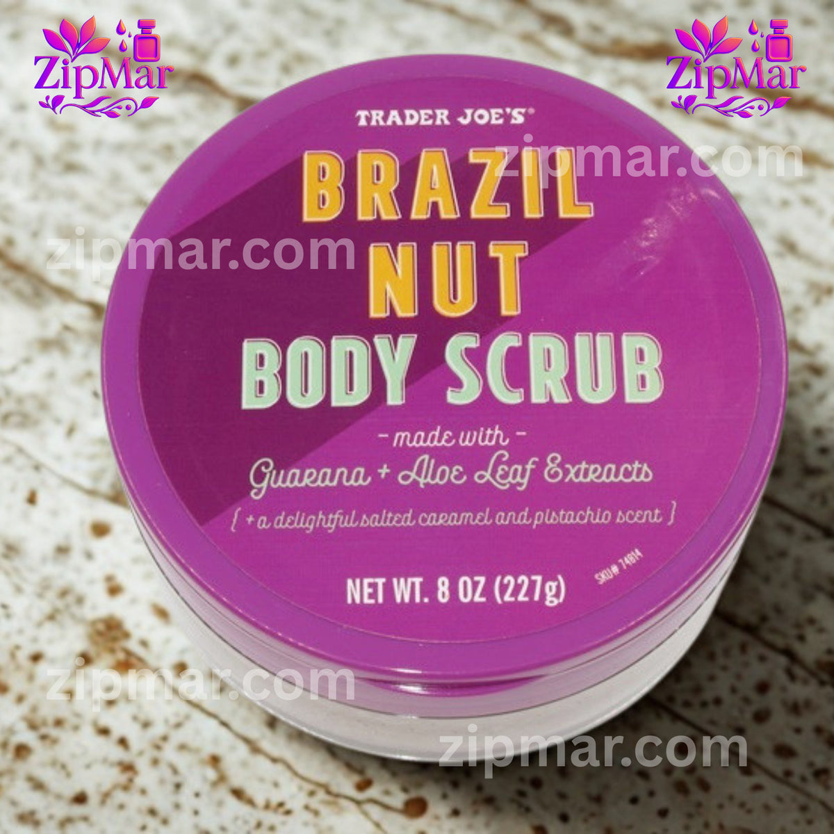 Trader Joes Brazil Nut Body Scrub 8.0floz Guarana Aloe Salted Caramel