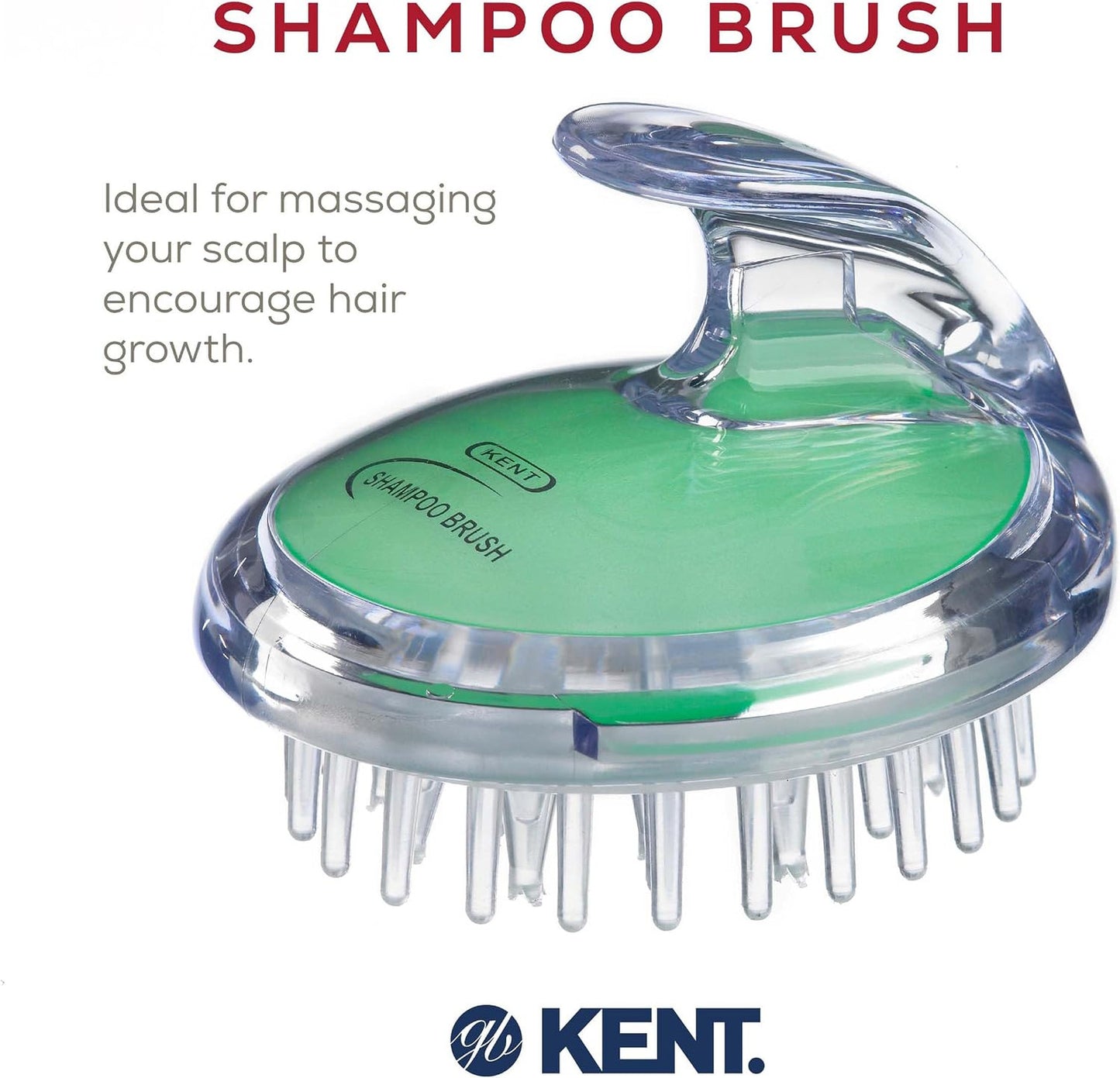 Scalp Scrubber Hair Brush with 42 Rubber Bristles for Exfoliation & Massage