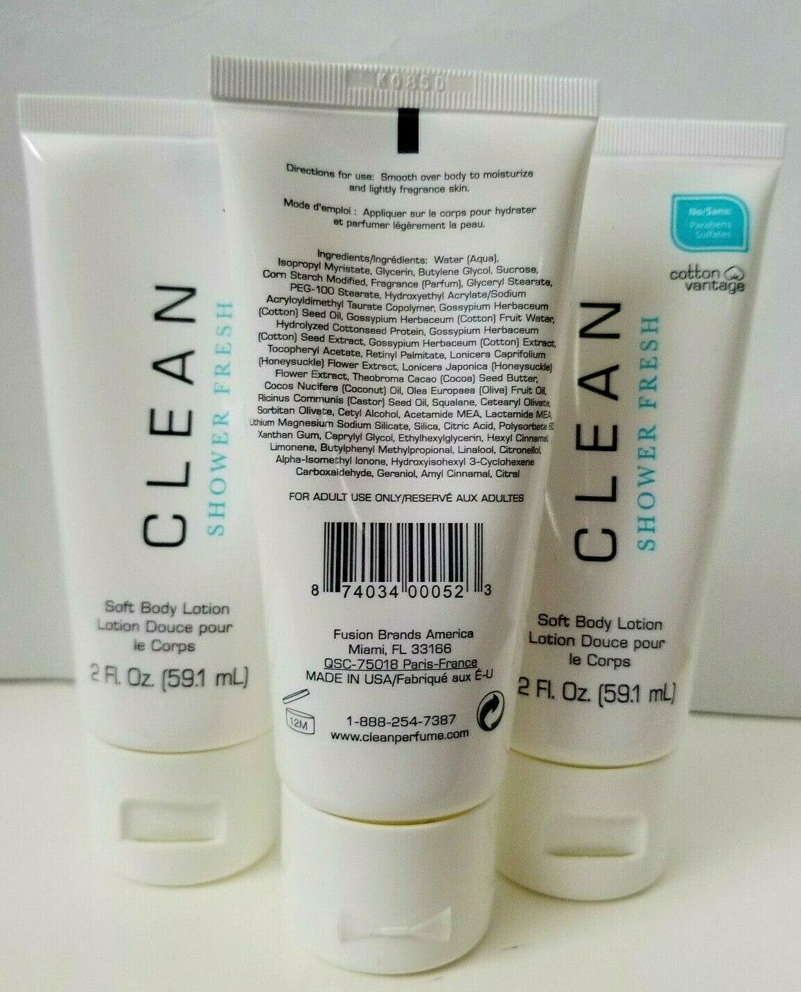 Clean Shower Fresh Soft Body Lotion 2 fl oz - 3 Pack