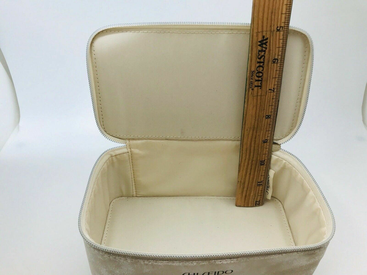 Silver Cosmetic Bag for Makeup and Toiletries - Empty & Shiny