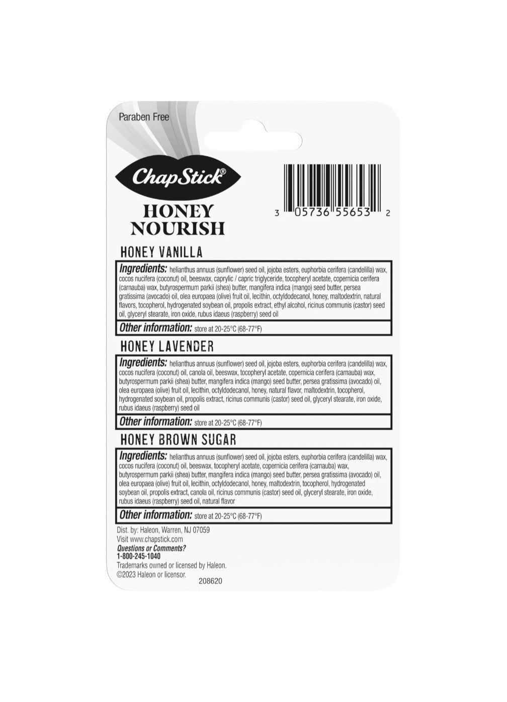ChapStick Honey Nourish Lip Balm Variety Pack - Honey Lavender Vanilla Brown Sugar