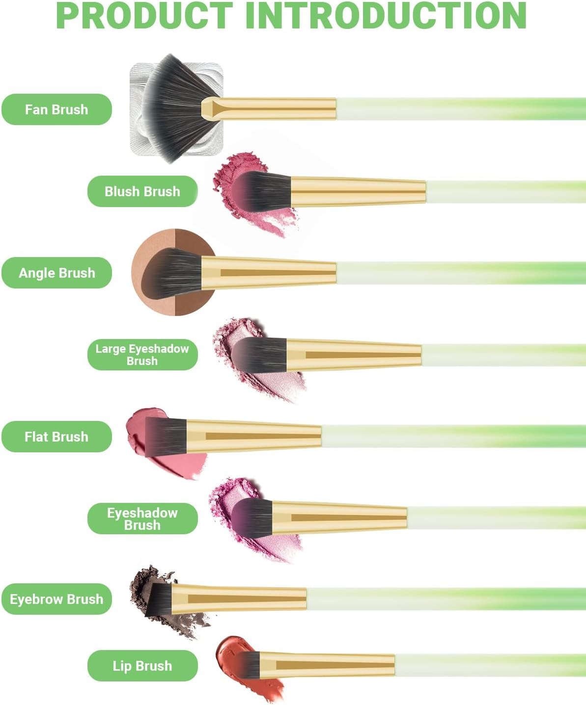 8-Piece Synthetic Eye Makeup Brush Set with Case for Beginners