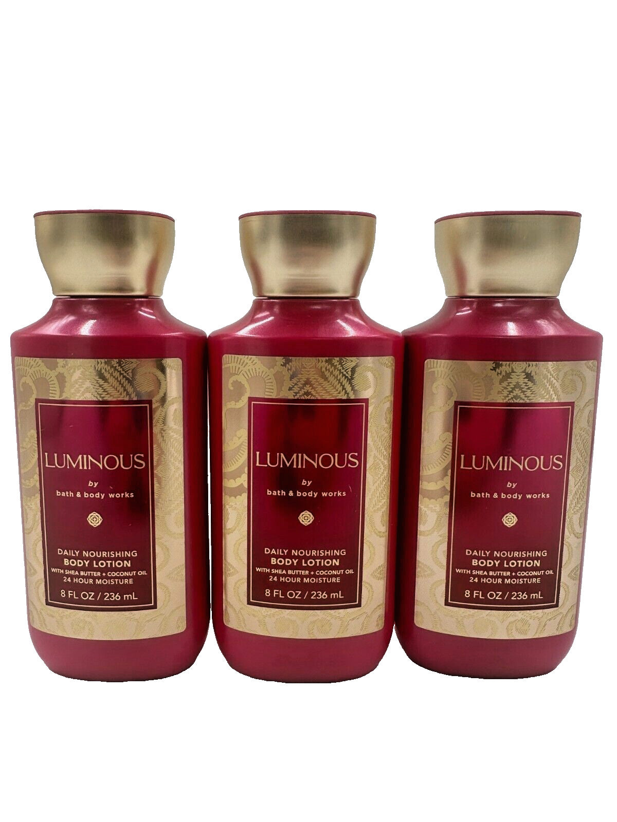 Luminous Body Lotion with Shea Butter & Coconut Oil 8 oz, Pack of 3