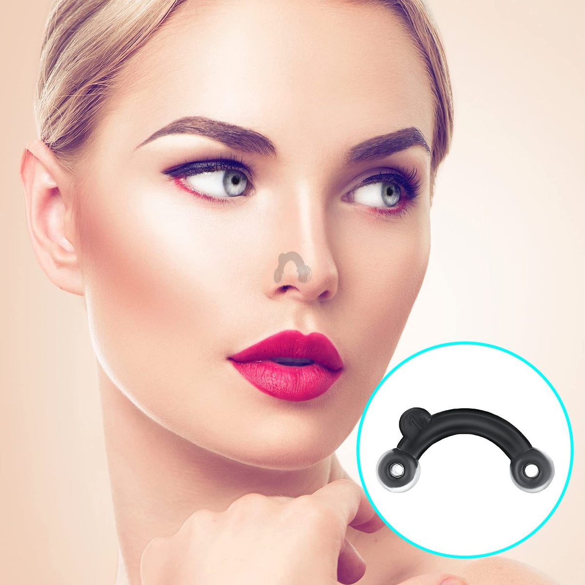 Nose Up Lifting Shaping Clips Set - 6 Reusable Silicone Beauty Tools
