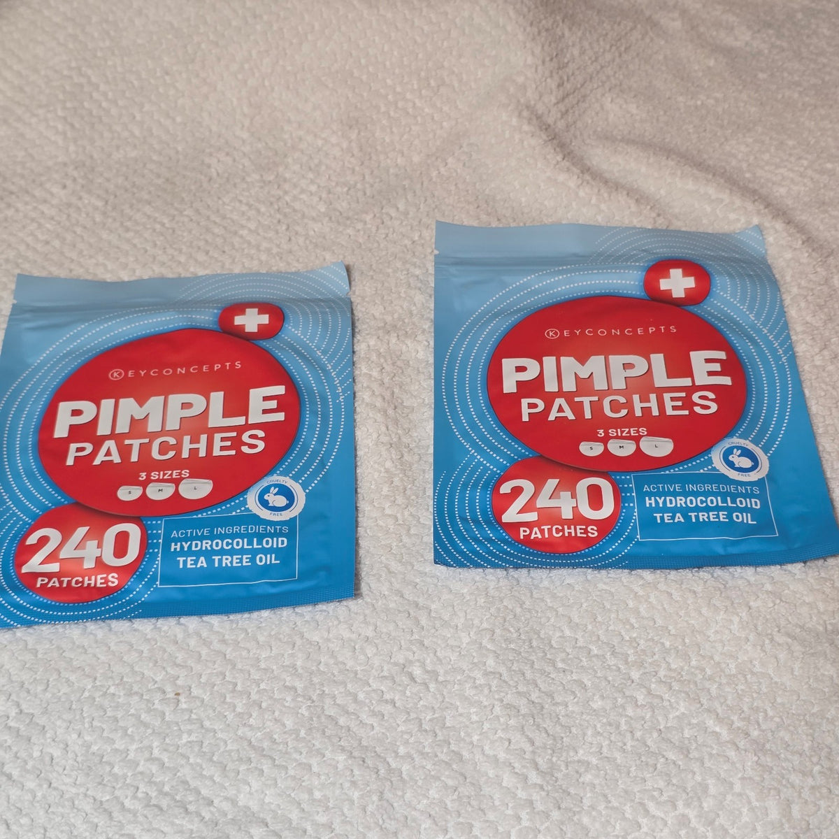 Hydrocolloid Acne Patches with Tea Tree Oil - 240 Pack for Face & Body