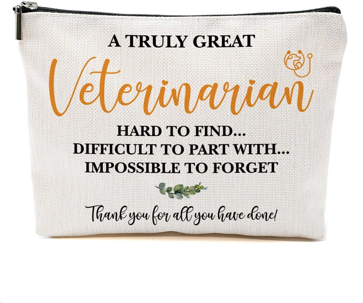 Veterinarian Makeup Bag - Animal-Themed Gift for Women, Vet Tech Gift