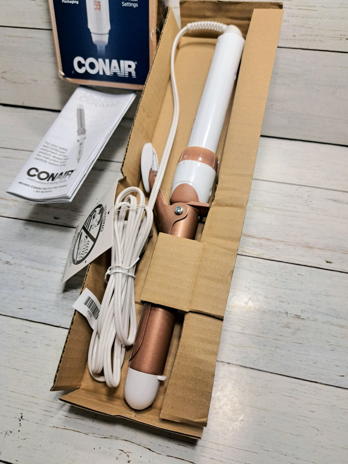 Conair Double Ceramic 1-Inch Curling Iron for Classic Curls