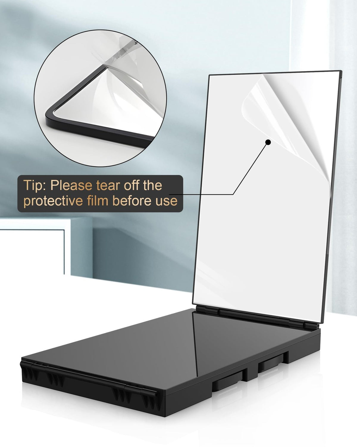 Self-Adhesive 360 Viewing Angle Hair Cutting Mirror with Accessories