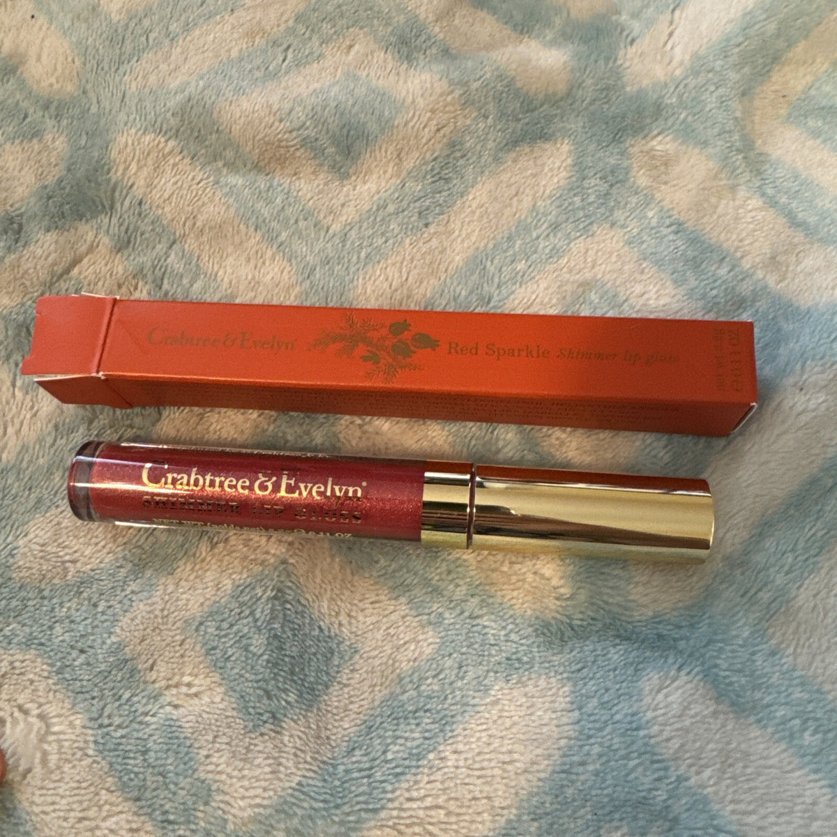 Red Sparkle Lip Gloss - Shimmer Finish, 0.11 Oz