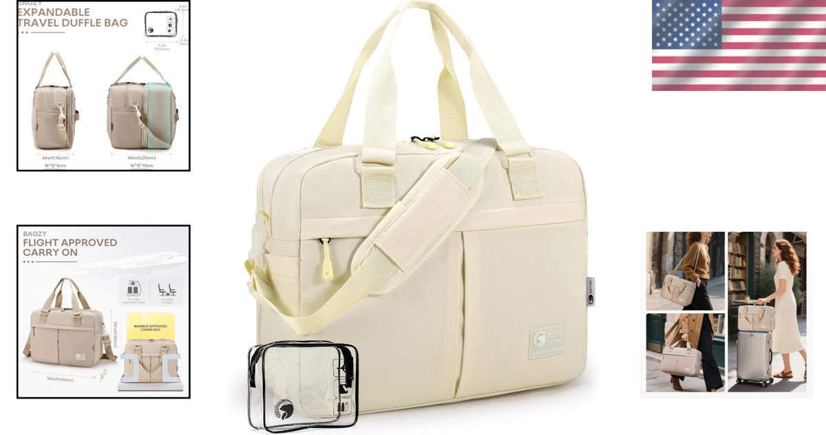 Expandable Under-Seat Travel Bag 20L-30L for Airplanes Stylish Durable