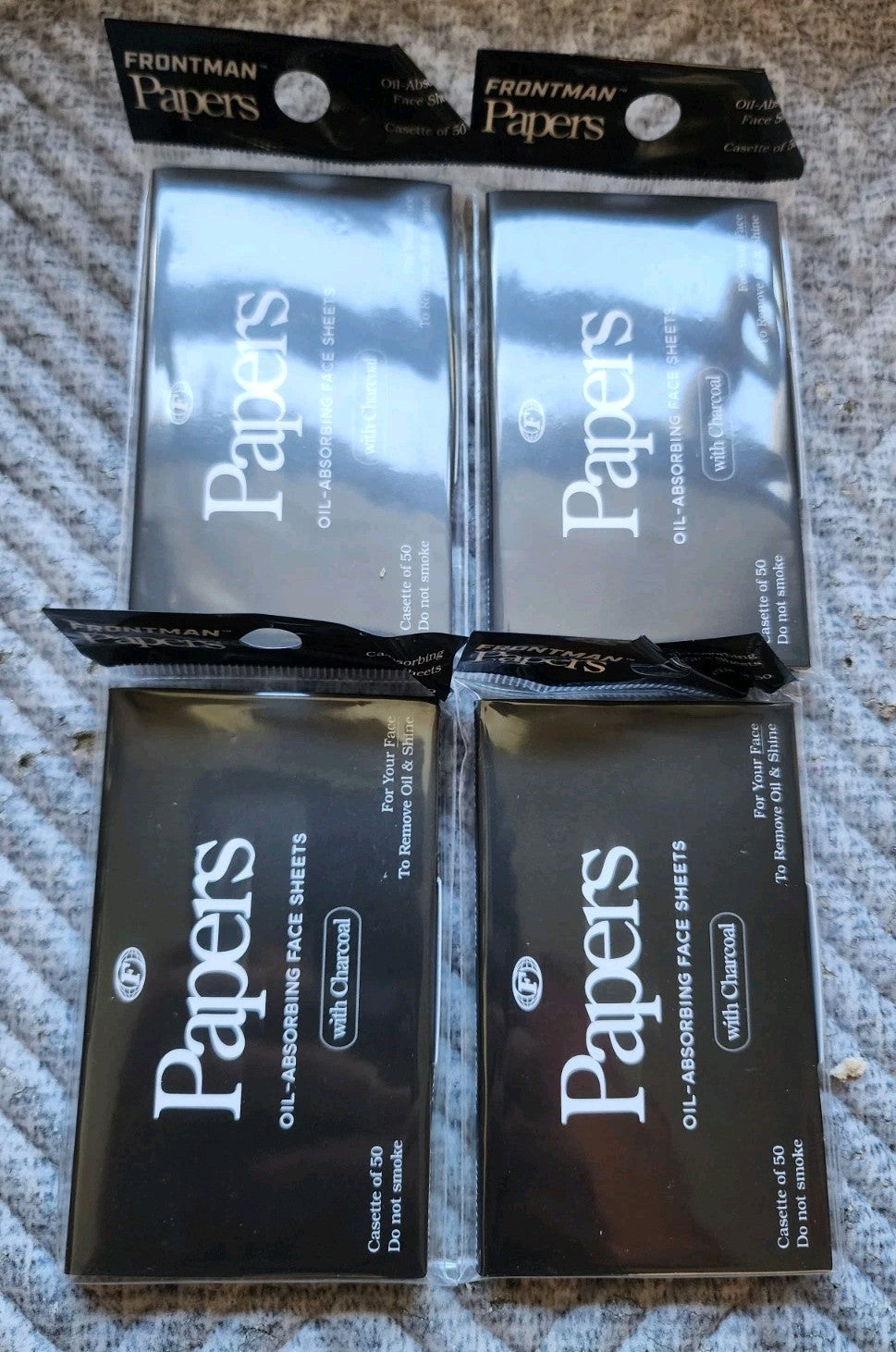 Oil-Absorbing Charcoal Face Sheets Pack of 4 - Blotting Papers for Oily Skin