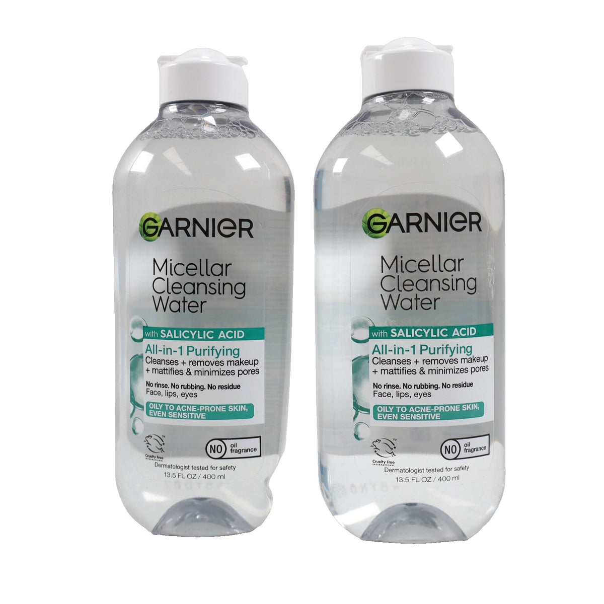 Garnier Micellar Cleansing Water with Salicylic Acid 13.5oz - 2 Pack