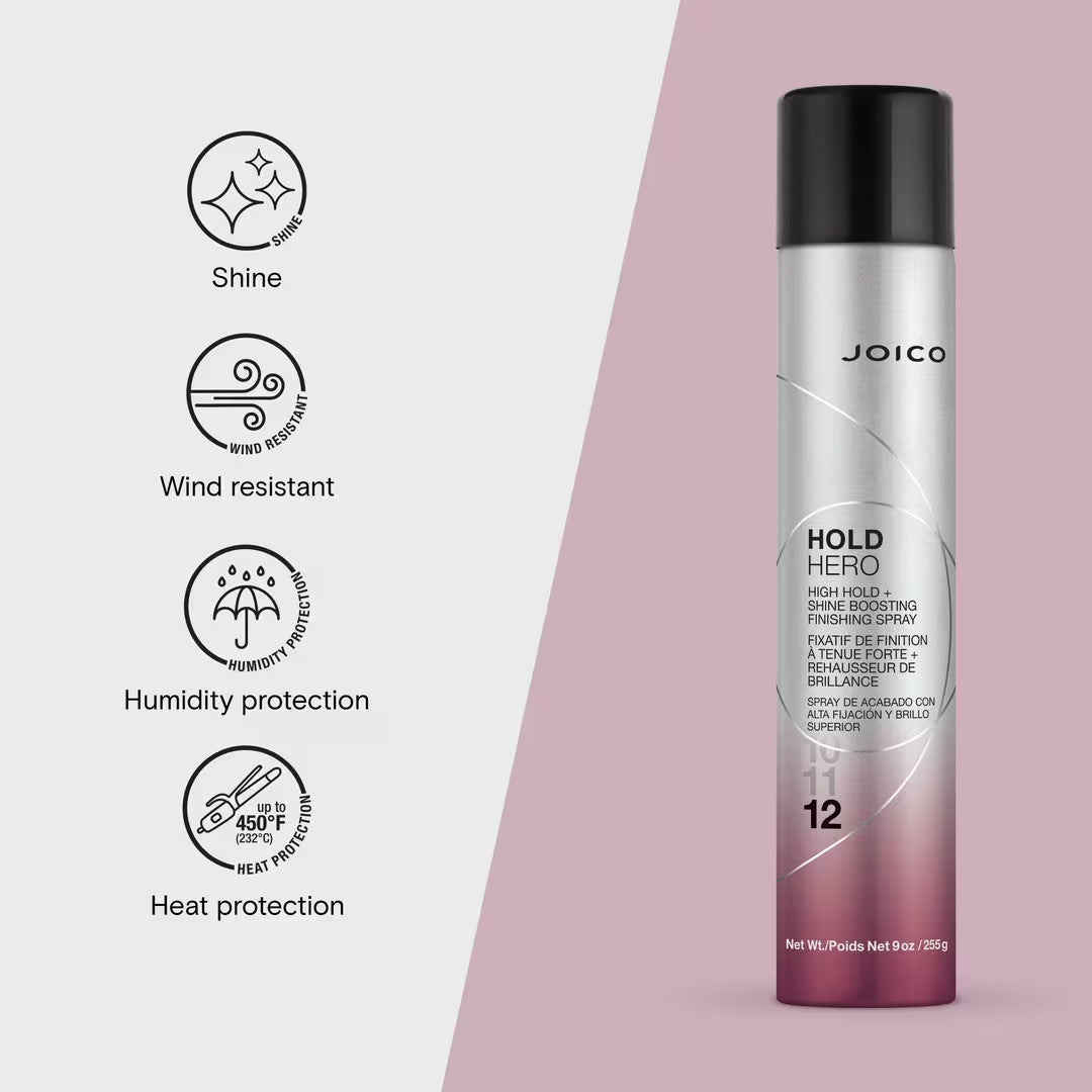 Joico Hold Hero High-Hold Shine Boosting Hairspray 9 oz - UV & Heat Safe