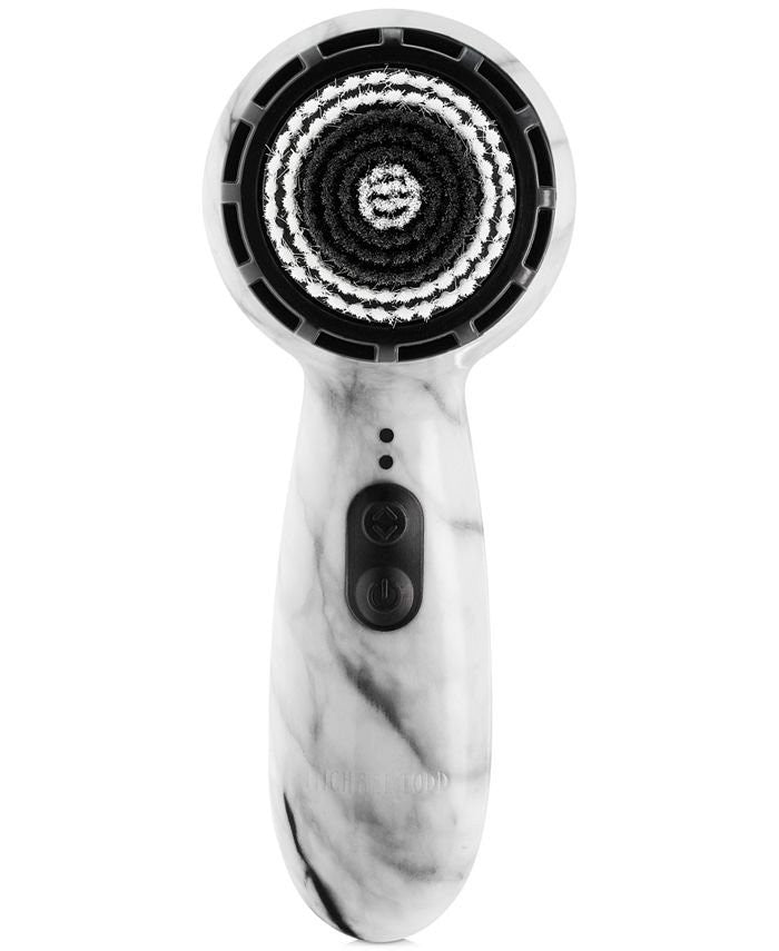 Skin Cleansing Brush System with Antimicrobial Head - White Marble