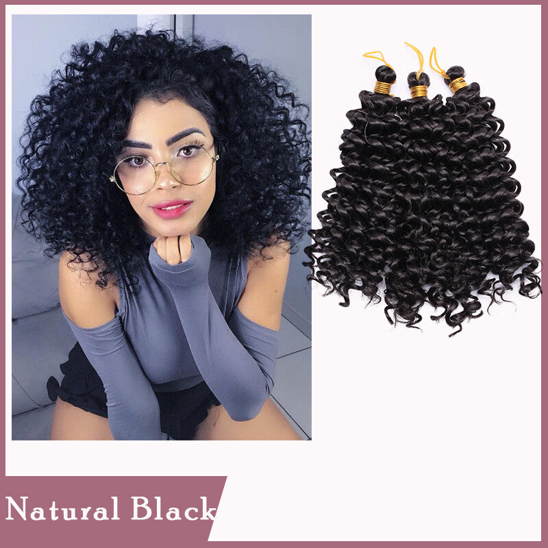 Deep Water Wave Braids Crochet Hair Extensions - Ombre & Curly Lengths