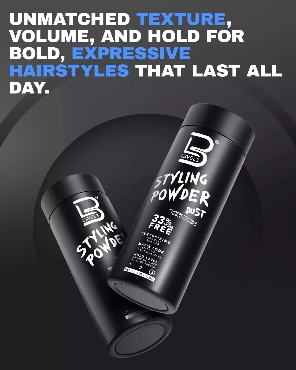 Men's Styling Powder - Matte Finish Texturizing Hair Powder for Volume & Hold (6 Pack)