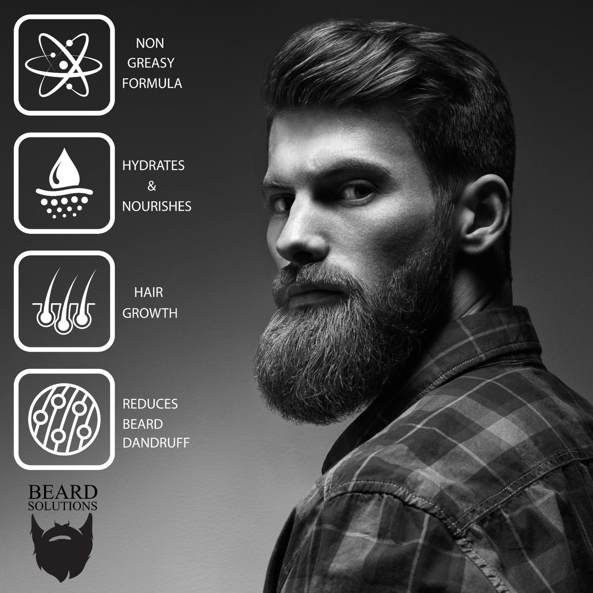 Unscented Beard Oil for Men - Hair Growth Serum & Facial Grooming 1 oz