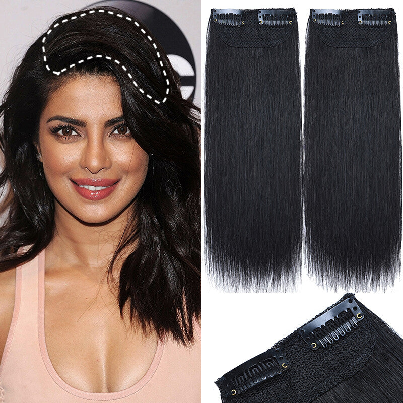 Remy Human Hair Clip-In Extensions - Invisible Side Piece, Multiple Colors & Lengths