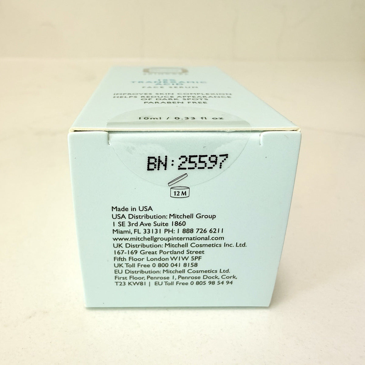 Tranexamic Acid Face Serum 0.33 oz Travel Size Brightening Skin Care