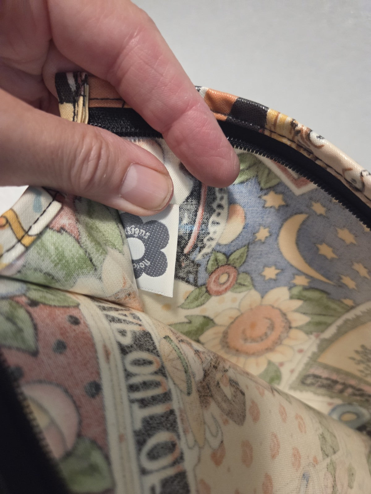 Travel Cosmetic Bag Coated Canvas Nordic House Print Travel Organizer