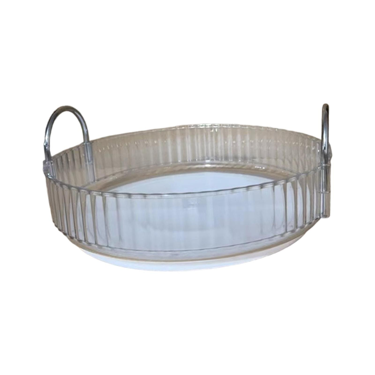 2-Layer Makeup Storage Organizer Fruit Tray for Vanity Countertop