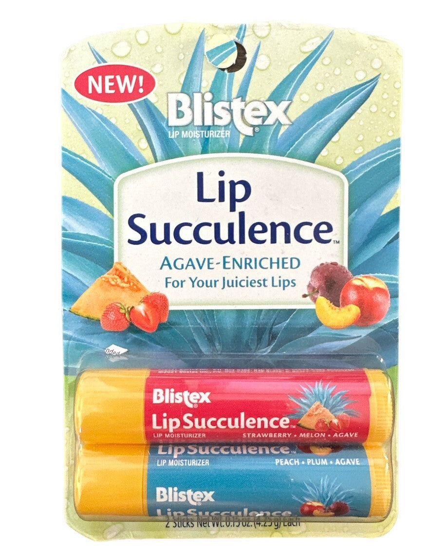 Set of 2 Nourishing Lip Balms with Agave & Vitamins - Moisturizing Lip Care