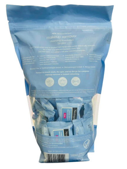Neutrogena Makeup Remover Cleansing Towelettes Singles 60 Count - On-The-Go Face Wipes
