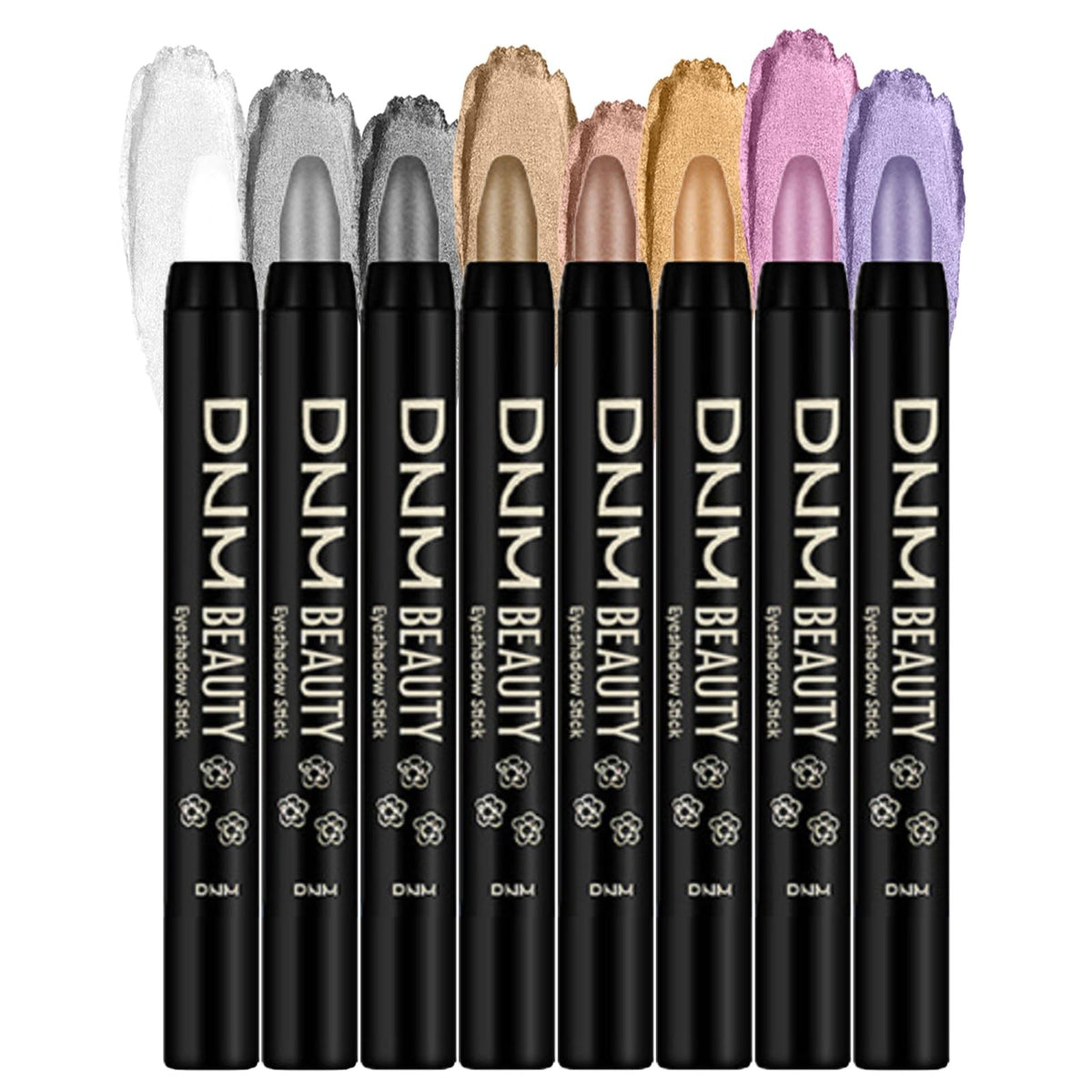 8 Colors Eyeshadow Stick Set - Bright & Shimmery Eye Makeup