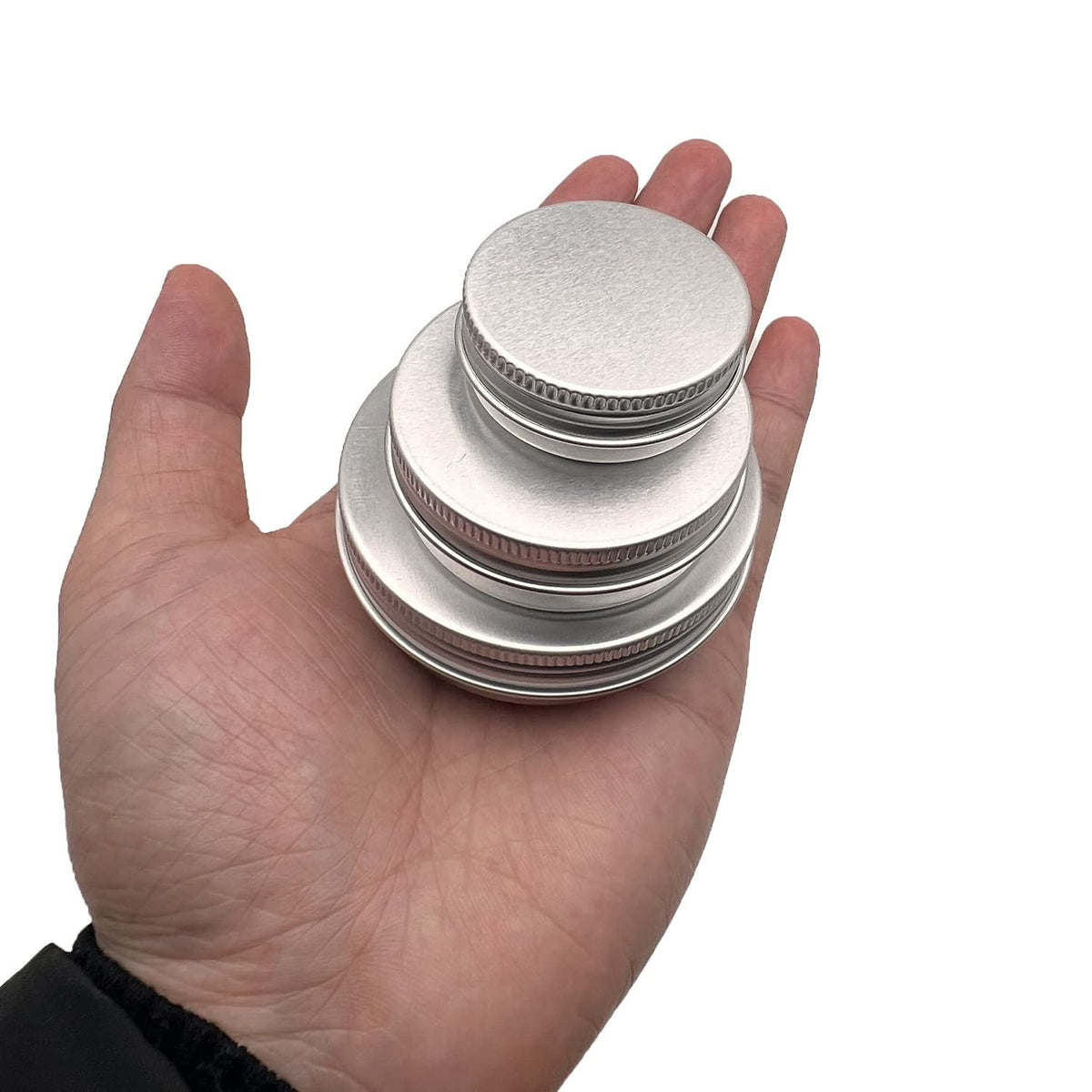 20 Pack Refillable Aluminum Tin Jars with Screw Lids - 0.5 oz, Versatile Storage Containers