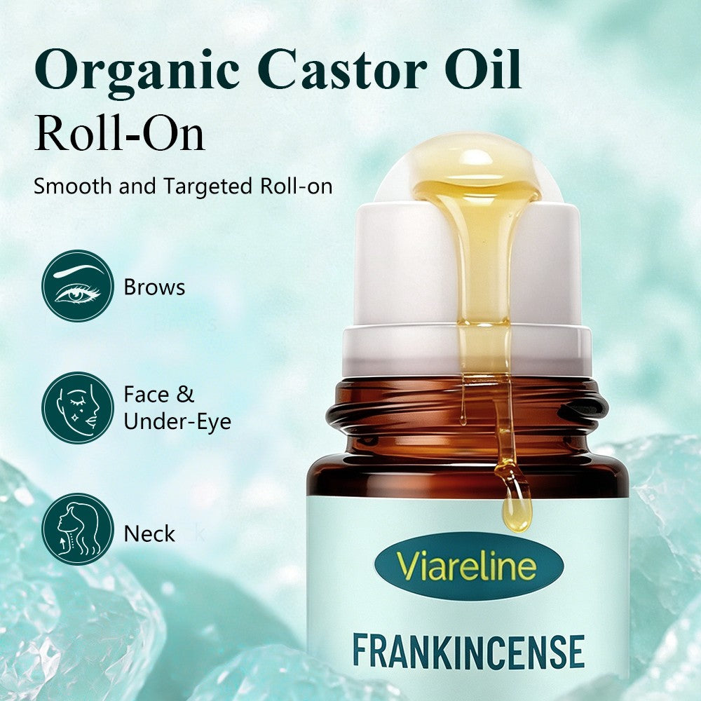Frankincense Castor Oil Roll-On with Rose Quartz 50ml