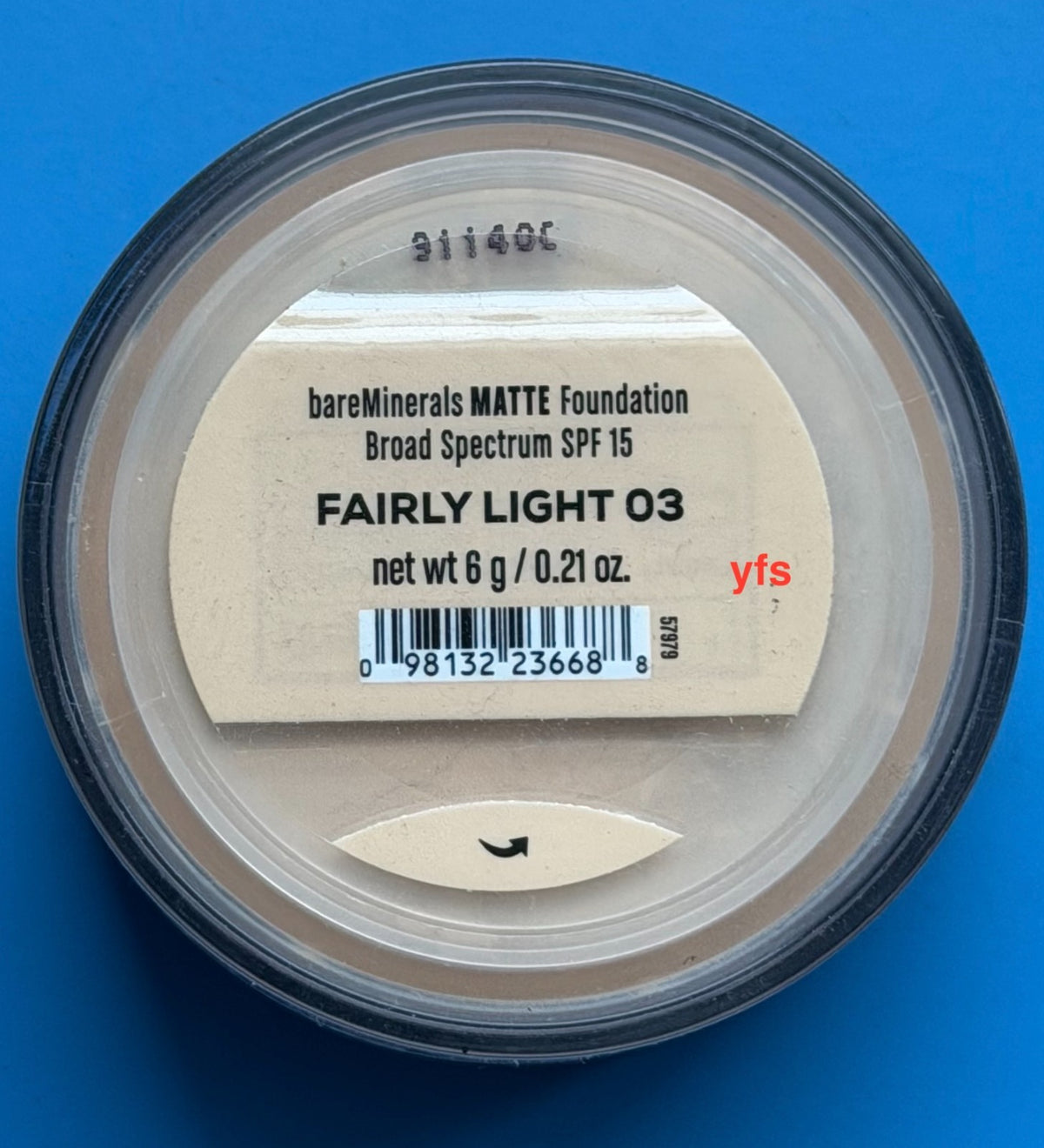 BareMinerals Matte Foundation SPF 15 - Fairly Light 03, 6g/0.21oz, Authentic
