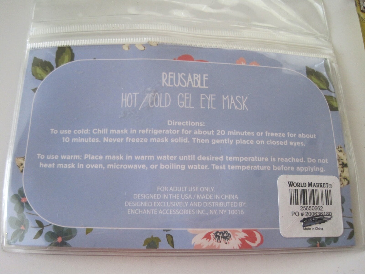 Gel Eye Mask for Relaxation & Eye Puffiness - Reusable Cooling Pad