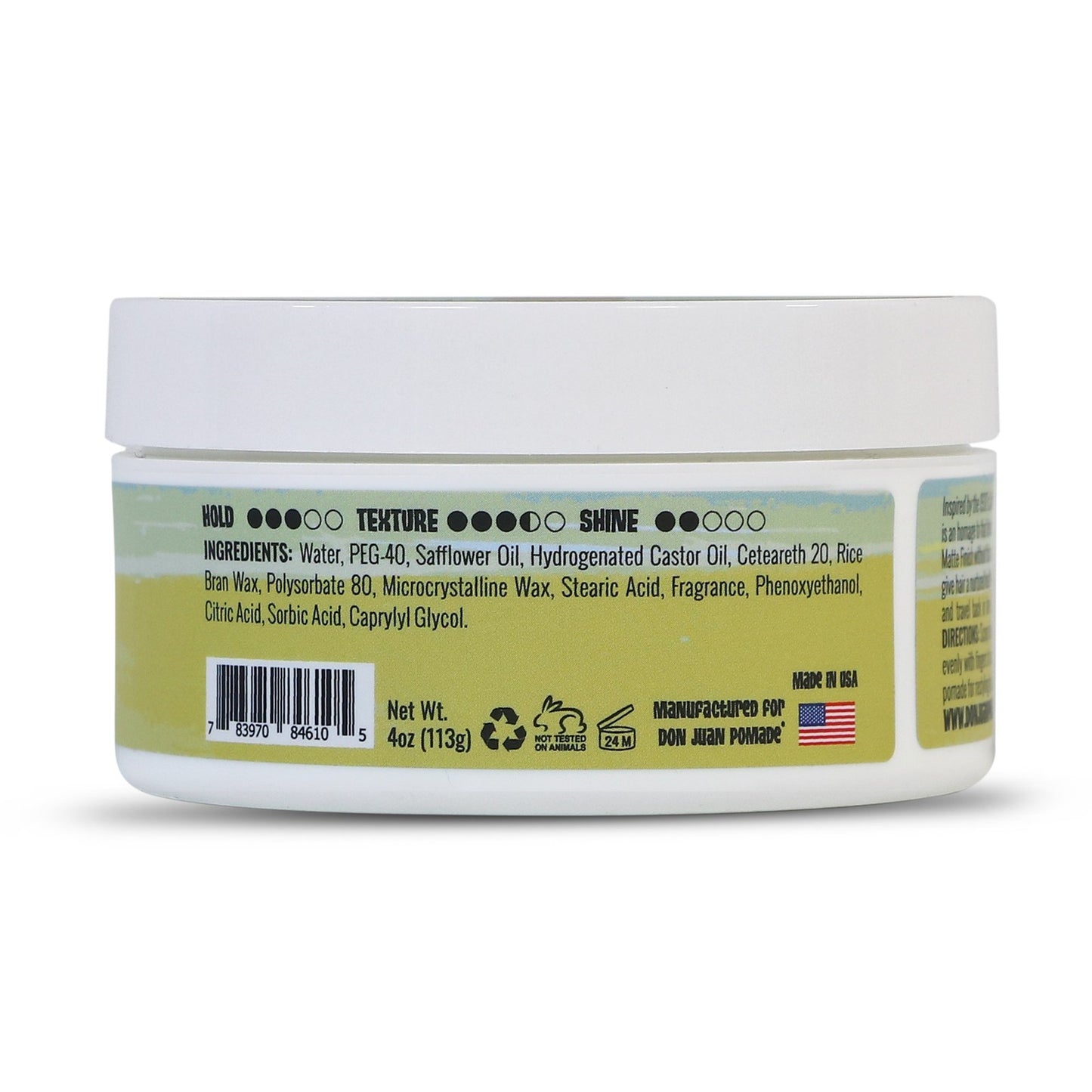 High Hold Water Based Matte Pomade - Tropical Scent, 4oz Pack of 3