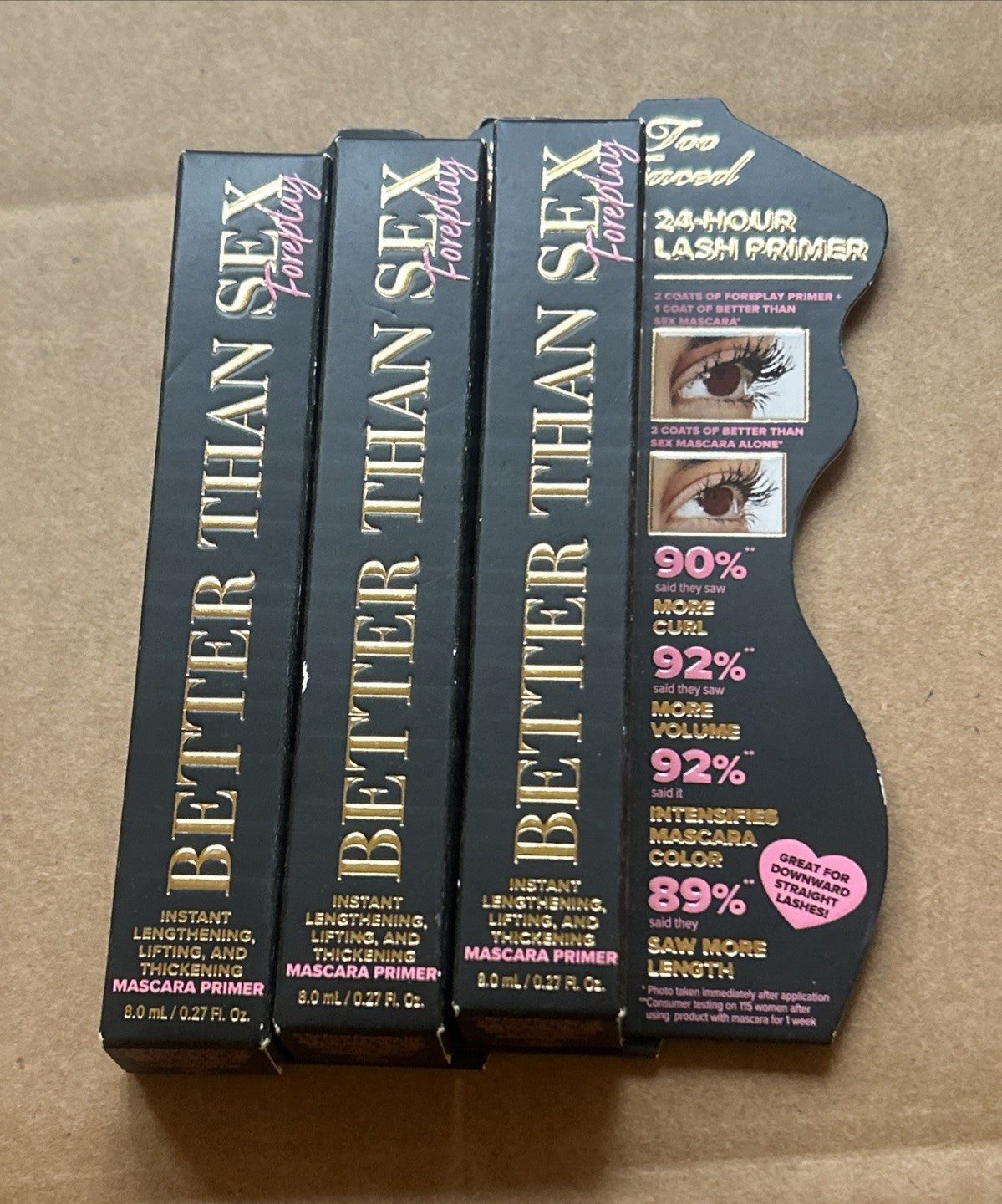 Lash Primer for Eyelash Extension & Mascara Prep - Black, 0.27oz, Lot of 3